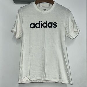 adidas Men's Medium White T-shirt w/Black Logo